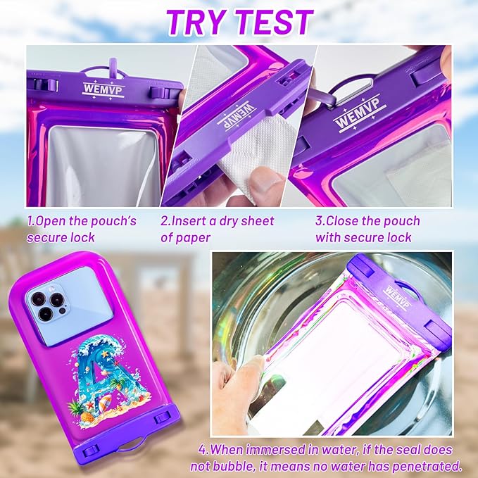 Personalized Initial Waterproof Phone Pouch Case - Image 4