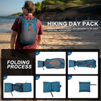 FIORETTO 15L Hiking Backpack for Women Men Mini Packable Backpack Lightweight - Image 9