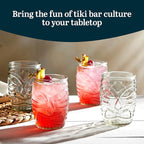 Libbey 4 Piece Modern Bar-Tiki Double Old Fashioned Glass Set, One Size - Image 2