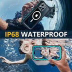 Red2Fire for iPhone 15 Pro Case Waterproof, Phone Case 6.1" Blue/Clear - Image 2