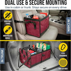 4-Section Trunk Organizer for SUV, Sedan – Modular Extra Large Cargo Bin - Image 4