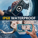 Red2Fire for iPhone 16 Case Waterproof, Phone Case 6.1" Blue/Clear - Image 2
