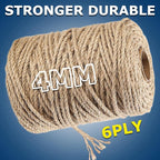 Vanhench ​​​​​​​​Jute Rope 4mmX120FT, ​​Rope - Image 3