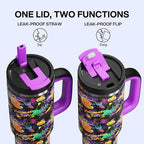 ENCOOL 40 oz Tumbler with Handle and Straw: Stainless Steel Insulated Tumbler - Image 3