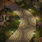 gardencave 6 Pack Solar Lights Outdoor Garden Decorative Mandala Solar Pathway - Image 2