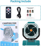 AVV 20000mAh High Speed Portable Camping Rechargeable Fan - Image 8