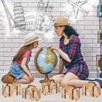 24Pcs Large Suitcase Party Favor Boxes Travel The Map Paper Treat Box - Image 6