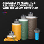 HydraPak Flux - Collapsible Backpacking Water Bottle - BPA Free, Ultra Light - Image 5