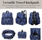 Baggallini Women's Carryall Packable Backpack, Indigo Petal - Image 5