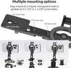 FANAUE Cell Phone Tripod Mount, Magnetic Aluminum Smartphone Stand Adapter - Image 4