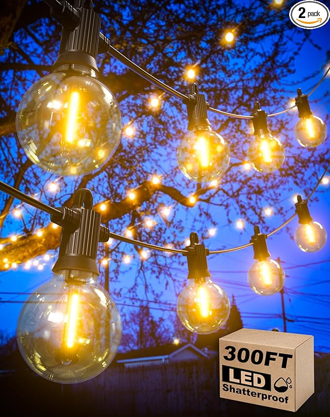 Zuske Outdoor String Lights Waterproof, 300FT Patio Lights by Zuske