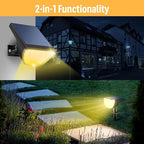 GKGG Solar Lights Outdoor Waterproof IP65, Solar Powered 76 LED 3 Lighting - Image 4