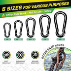 PAMAZY 6Pcs 3.15In Spring Snap Hooks 460LBS Capacity, Utility Hook Clip - Image 6