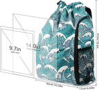 Drawstring Backpack with Mesh Pockets String Gym Bag Sackpack Sandproof Water - Image 7