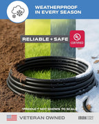 Iron Forge Cable Black Outdoor Extension Cord Waterproof 8 ft - Image 2