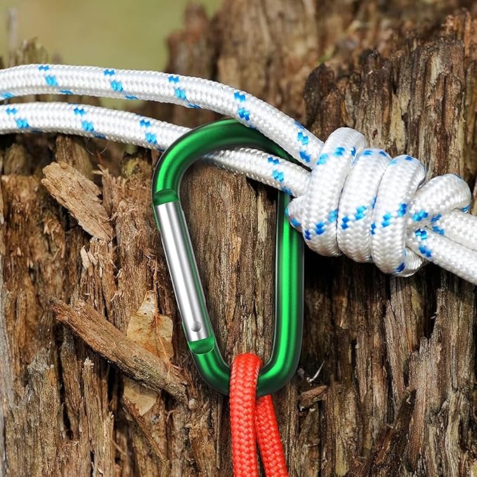 Carabiner Keychain Clip -3" Aluminum Carabiner D Ring, Caribeener Clips - Image 2