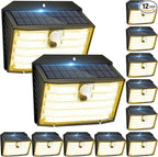 Solar Motion Lights Outdoor, Ultra Bright Solar Fence Lights by Claoner