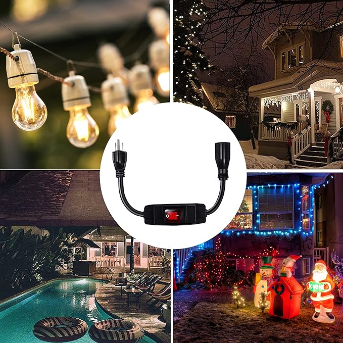 Extension Cord with Switch On/Off Waterproof Switch 6Ft No Plugging and - Image 5