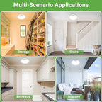 zemty 4Pack 12inch Motion Sensor Ceiling Lights Wired, 24W 2400lm 3CCT/3 - Image 7