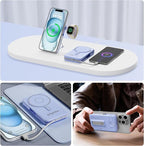 Magnetic Portable Charger Built-in Cables, 10000mAh Fast Charging Wireless - Image 9