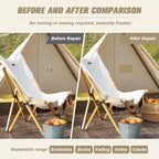 OAZ 4 x 79 inch Canvas Repair Patches Fabric Patch Self-Adhesive Canvas Repair - Image 4