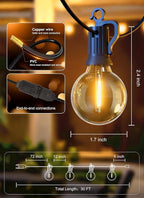 Brightown 30FT LED Outdoor String Lights, Plug-in Waterproof Patio Lights - Image 5