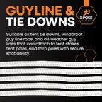 Line Nylon Cord - 100 Ft White Reflective Guyline - Camping Rope - Image 6
