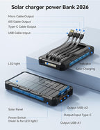 Solar-Charger-Power-Bank - 20000mah Solar Powered Battery Charger Cell Phone - Image 9