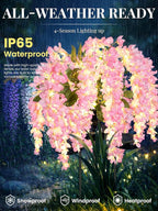 GIGALUMI Solar Lights Outdoor for Garden Decor, 3 Pack Solar Flower Lights - Image 3