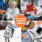 QIO CHUANG Emergency Mylar Thermal Blankets -Space Blanket Survival kit Camping - Image 5