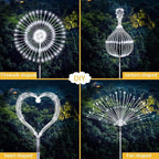 JJGoo Solar Firework Lights, 2 Pack 135 LEDs 2 Lighting Modes Solar Lights - Image 5