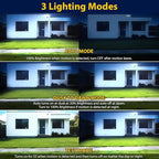 90W 10000LM LED Security Lights Motion Sensor Outdoor Lights, 4 Head Dusk to - Image 4