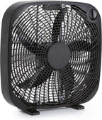 Amazon Basics 3-Speed Box Fan for Bedroom, Portable by AmazonBasics