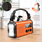 20000mAh Emergency Solar Crank Radio, 4 Ways Powered Portable Weather Radio - Image 7
