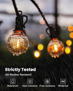 Brightown Outdoor String Lights 29 Feet G40 LED Patio Lights, 13 Plastic Edison - Image 2