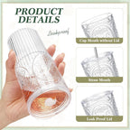 8 Set 20oz Vintage Plastic Tumbler - Image 3
