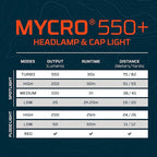 NEBO MYCRO 550+ Rechargeable Headlamp | 550 Lumens, 7 Light Modes, Water - Image 8