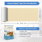 KING MOUNTAIN Canvas Repair Tape, Outdoor Gear Patch, 4×63 Inches, Waterproof - Image 4