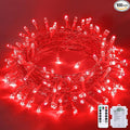 JMEXSUSS 33ft 100 LED Red Battery Operated Lights by JMEXSUSS