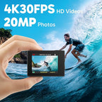 AKASO EK7000 4K30fps Action Camera - 131ft Waterproof Camera - Image 2