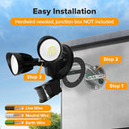 UME LED Security Light Motion Sensor Outdoor Lights, 27W 3000LM, IP65 Waterproof - Image 7