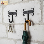 Mystic Colonial Rustic Cast Iron Wall Hooks, Heavy Duty Retro Utility Hooks - Image 4