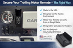 Remote Holder fits the Minn-Kota Advanced GPS trolling Motor Remote. Carbon - Image 2