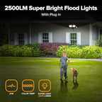LUTEC 21W Plug in Motion Sensor Light Outdoor, Flood Lights Outdoor Motion - Image 2