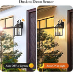 BesLowe Dusk to Dawn Outdoor Wall Lights, Exterior Lighting Fixtures Wall Mount - Image 2