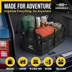 2-Section Trunk Organizer Foldable Car Storage Bin – Compact Dual-Compartment - Image 2