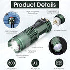 Fumete 20 Pieces LED Flashlight Mini 3 Mode Tactical Torch Small Water - Image 3