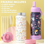 Fimibuke Kids Insulated Water Bottle, 18oz BPA FREE Kids Cup - Image 6