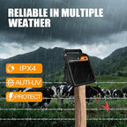 20 Mile Solar Electric Fence Charger, 0.4J Output Solar Fence Kit 10.2 KV Max - Image 6
