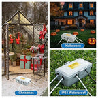 NineLeaf Outdoor Electrical Box, Weatherproof Connection Box w/6 Cable Entry - Image 2